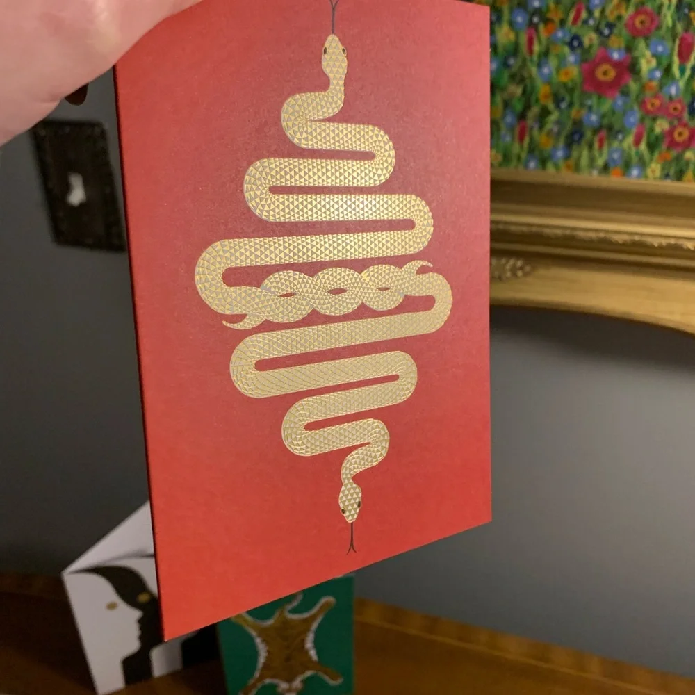 Jonathan Adler New in Sealed Box Explorer Foil Note Cards w Envelopes Seals